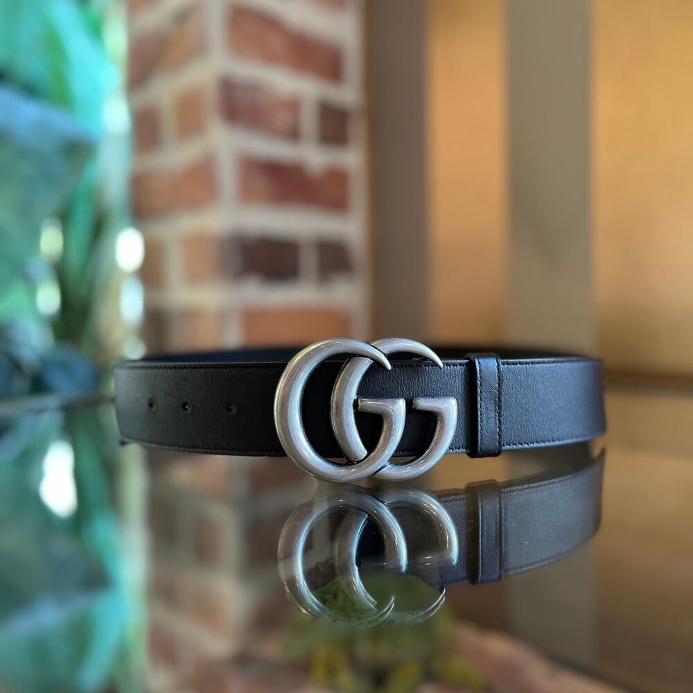 GUCCI GG Brown Marmont Leather Belt SZ 85/34